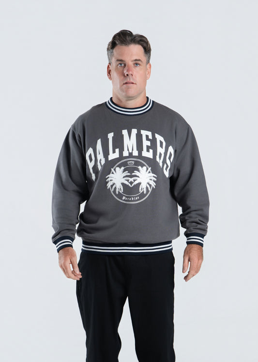 Palmers Paradise Ribbed Crewneck- Black