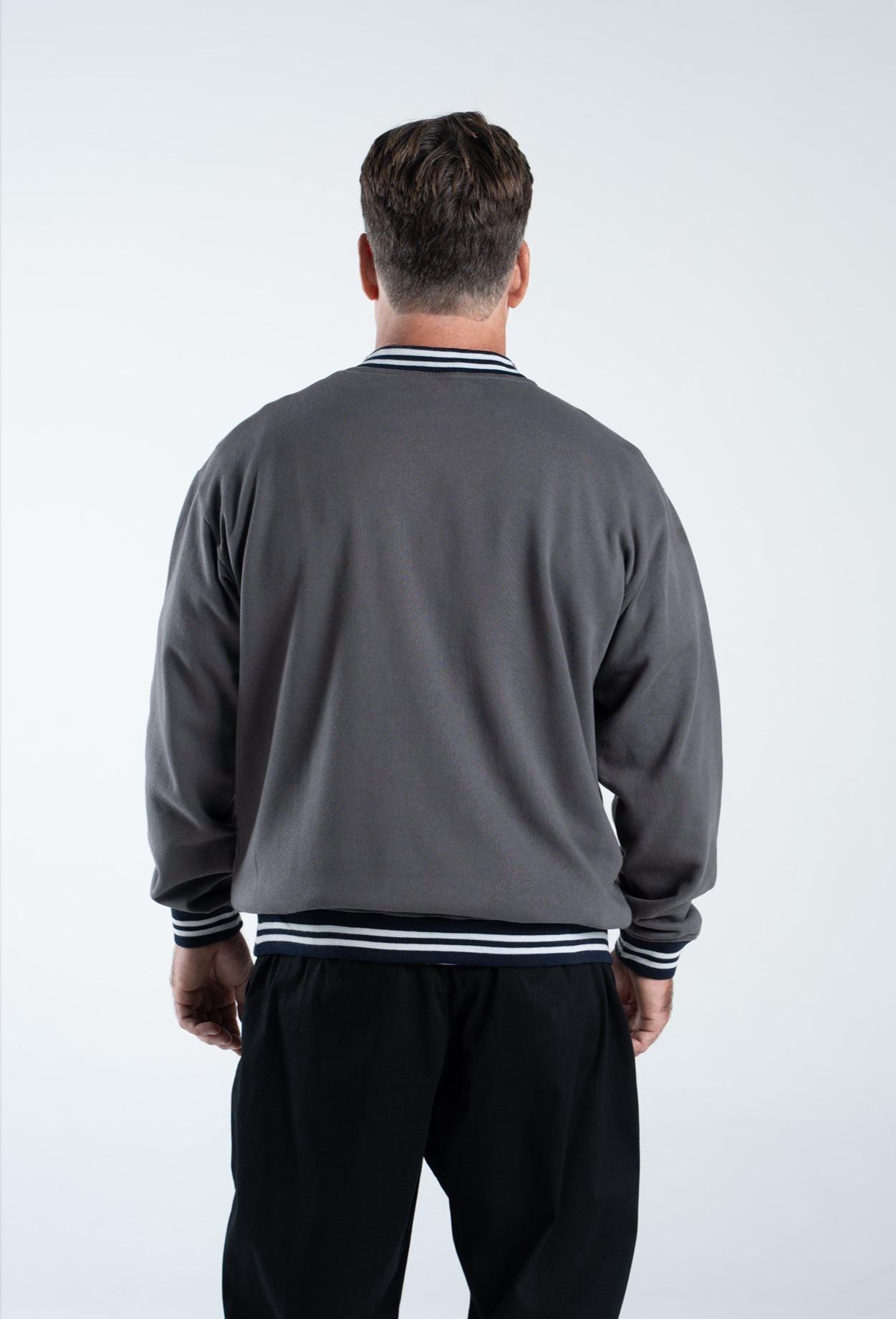 Palmers Paradise Ribbed Crewneck- Black